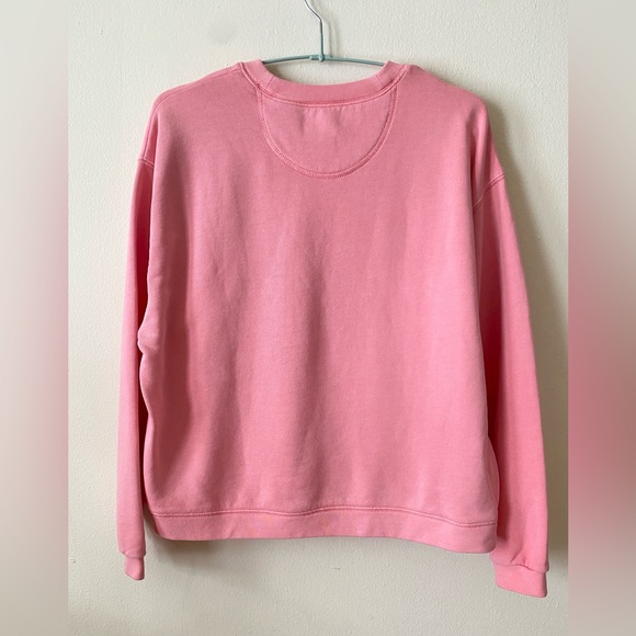 Like New Madewell Garment dyed bubblegum pink cropped sweatshirt size XS - Picture 2 of 10